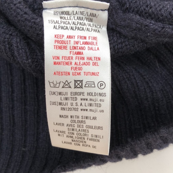 Muji - Wool and Alpaca dress - navy - S - Picture 8 of 8